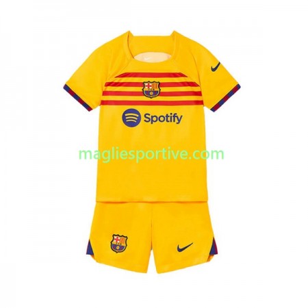 Completo Calcio Barcellona Bambino Divisa Quarta 2022-2023